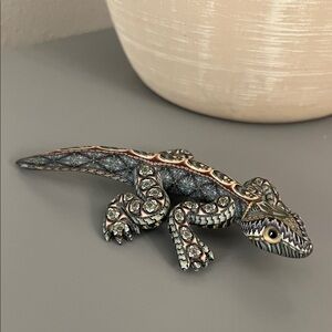 Vintage Handmade Polymer Clay Intricate Reptile Art Sculpture Collectible